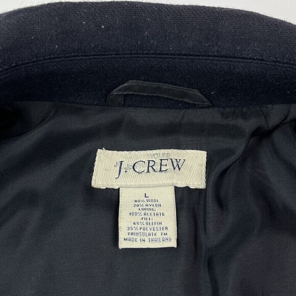 J Crew Wool Double Breasted Peacoat Mens L Thinsulate Naval Preppy Classic - Picture 12 of 13